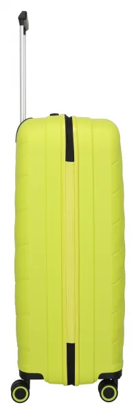 Veľký škrupinový kufor na kolieskach Travelite Burano L Apple green
