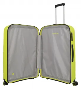 Veľký škrupinový kufor na kolieskach Travelite Burano L Apple green