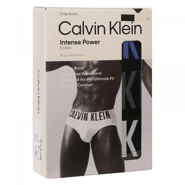 3PACK pánske slipy Calvin Klein čierné (NB3607A-ZDM) S