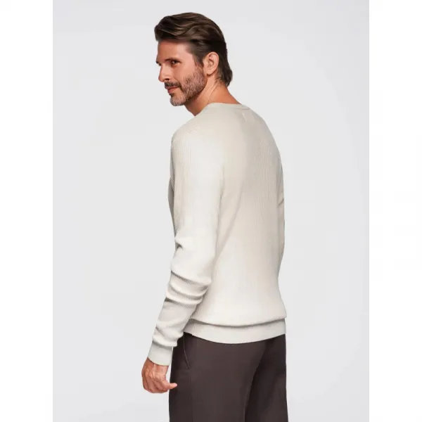 Pánsky sveter OMBRE Sweater OM-SWSW-0183 V-3ight grey