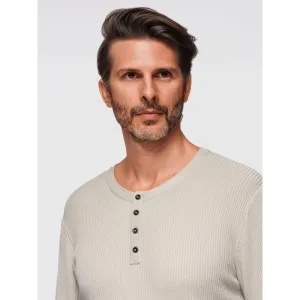 Pánsky sveter OMBRE Sweater OM-SWSW-0183 V-3ight grey