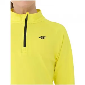 Chlapčenská zateplená lyžiarska mikina s 1 2 zipsom 4F JUNIOR BRUSHED UNDERWEAR U106-4FJWAW25UBRUU106-71S-YELLOW