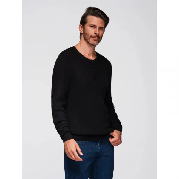 Pánsky sveter OMBRE Sweater OM-SWSW-0182 V-2 black