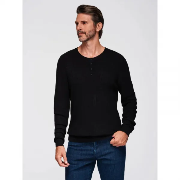 Pánsky sveter OMBRE Sweater OM-SWSW-0182 V-2 black