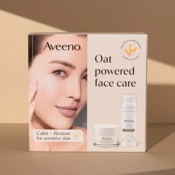 AVEENO CALM+RESTORE darčeková sada hydratačný gél + rehydratačný krém set