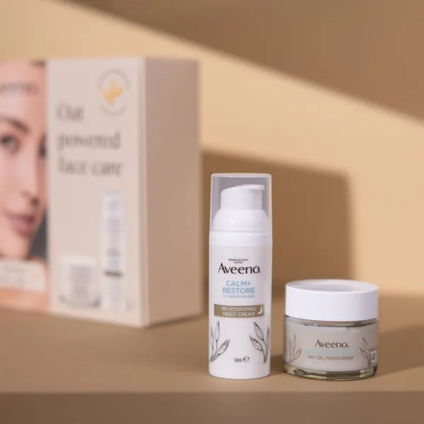 AVEENO CALM+RESTORE darčeková sada hydratačný gél + rehydratačný krém set