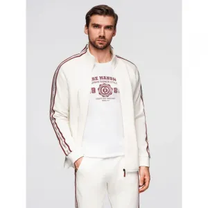 Pánsky sveter OMBRE Sweatshirt OM-SSZP-0224 V-2 white