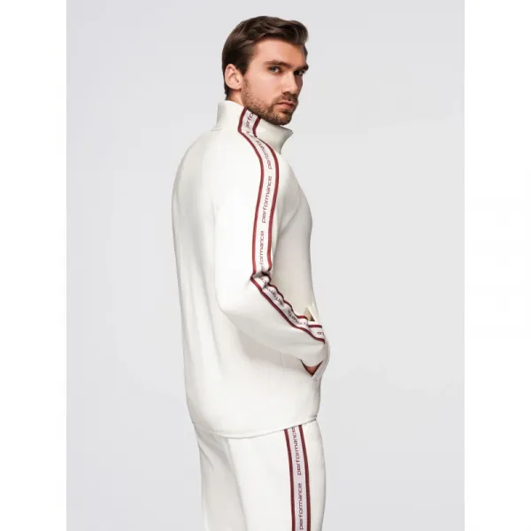 Pánsky sveter OMBRE Sweatshirt OM-SSZP-0224 V-2 white