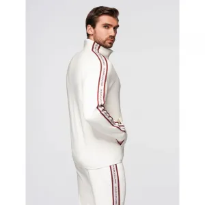 Pánsky sveter OMBRE Sweatshirt OM-SSZP-0224 V-2 white