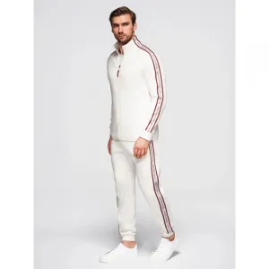 Pánsky sveter OMBRE Sweatshirt OM-SSZP-0224 V-2 white