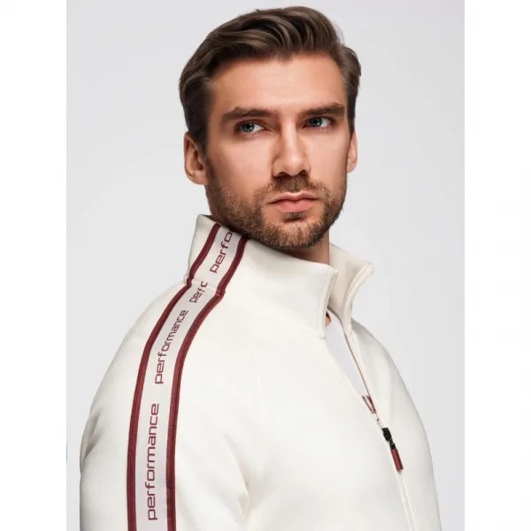 Pánsky sveter OMBRE Sweatshirt OM-SSZP-0224 V-2 white