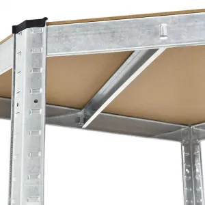Kovový rohový regál 180x70x40-70 cm, 5 políc, nosnosť 875 kg
