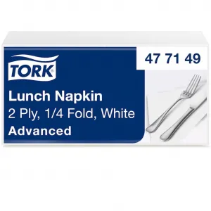 Tork Obrúsky 2-vrstv.TORK Exclusiv 33 x 33 cm, biele, 200 ks