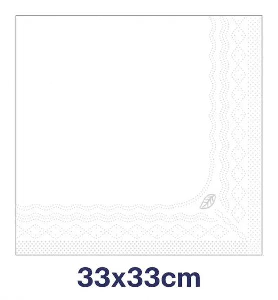 Tork Obrúsky 2-vrstv.TORK Exclusiv 33 x 33 cm, biele, 200 ks
