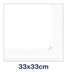 Tork Obrúsky 2-vrstv.TORK Exclusiv 33 x 33 cm, biele, 200 ks