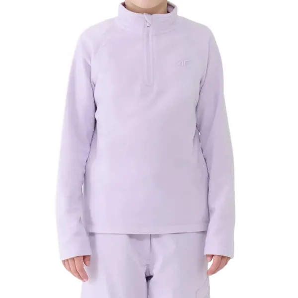 Dievčenská lyžiarska flisová mikina 4F JUNIOR FLEECE UNDERWEAR F060-4FJWAW25UFLEF060-51S-VIOLET