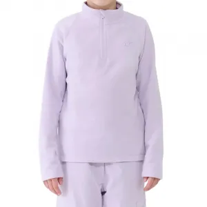 Dievčenská lyžiarska flisová mikina 4F JUNIOR FLEECE UNDERWEAR F060-4FJWAW25UFLEF060-51S-VIOLET