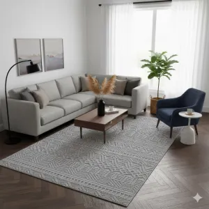 Koberec HELIX 3D Boho sivý