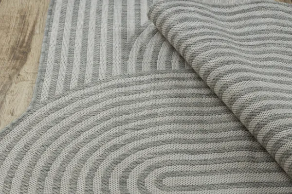 Koberec ORGANIC 2131 geometrický, krémový / sivý / naturálny