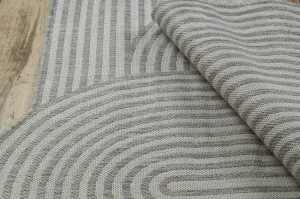Koberec ORGANIC 2131 geometrický, krémový / sivý / naturálny