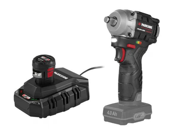 Parkside Performance® Aku rázový uťahovák Ppdssa 12 A1 + Akumulátor 12 V/2,5 Ah Papk 12 2.5 B1 + Nabíjačka 6 A Plgk 12 6.0 B1