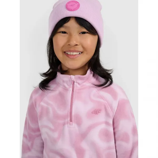 Dievčenská lyžiarska flisová mikina 4F JUNIOR FLEECE UNDERWEAR F061-4FJWAW25UFLEF061-94A-MULTICOLOUR 4 ALLOVER