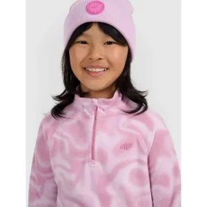 Dievčenská lyžiarska flisová mikina 4F JUNIOR FLEECE UNDERWEAR F061-4FJWAW25UFLEF061-94A-MULTICOLOUR 4 ALLOVER