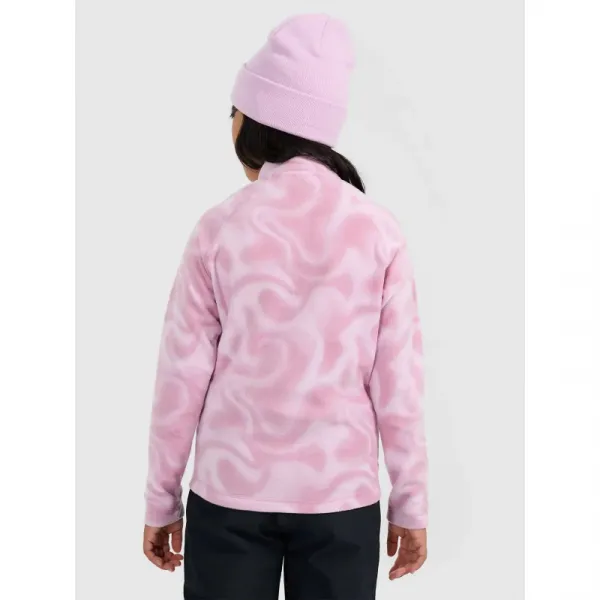 Dievčenská lyžiarska flisová mikina 4F JUNIOR FLEECE UNDERWEAR F061-4FJWAW25UFLEF061-94A-MULTICOLOUR 4 ALLOVER