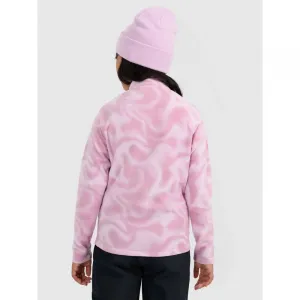 Dievčenská lyžiarska flisová mikina 4F JUNIOR FLEECE UNDERWEAR F061-4FJWAW25UFLEF061-94A-MULTICOLOUR 4 ALLOVER