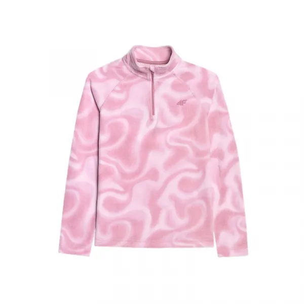 Dievčenská lyžiarska flisová mikina 4F JUNIOR FLEECE UNDERWEAR F061-4FJWAW25UFLEF061-94A-MULTICOLOUR 4 ALLOVER