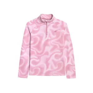 Dievčenská lyžiarska flisová mikina 4F JUNIOR FLEECE UNDERWEAR F061-4FJWAW25UFLEF061-94A-MULTICOLOUR 4 ALLOVER