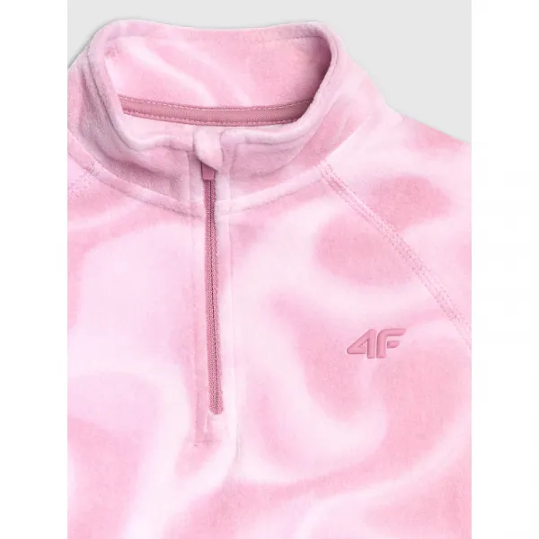 Dievčenská lyžiarska flisová mikina 4F JUNIOR FLEECE UNDERWEAR F061-4FJWAW25UFLEF061-94A-MULTICOLOUR 4 ALLOVER