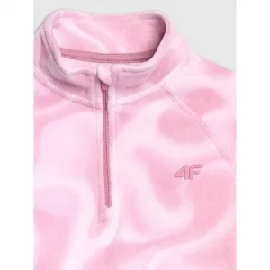 Dievčenská lyžiarska flisová mikina 4F JUNIOR FLEECE UNDERWEAR F061-4FJWAW25UFLEF061-94A-MULTICOLOUR 4 ALLOVER