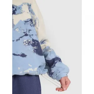 Dievčenská lyžiarska flisová mikina 4F JUNIOR FLEECE F343-4FJWAW25TFLEF343-90A-MULTICOLOUR ALLOVER