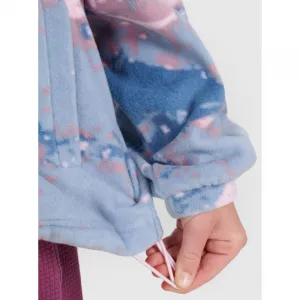 Dievčenská flisová mikina so zipsom 4F JUNIOR FLEECE F344-4FJWAW25TFLEF344-91A-MULTICOLOUR 1 ALLOVER