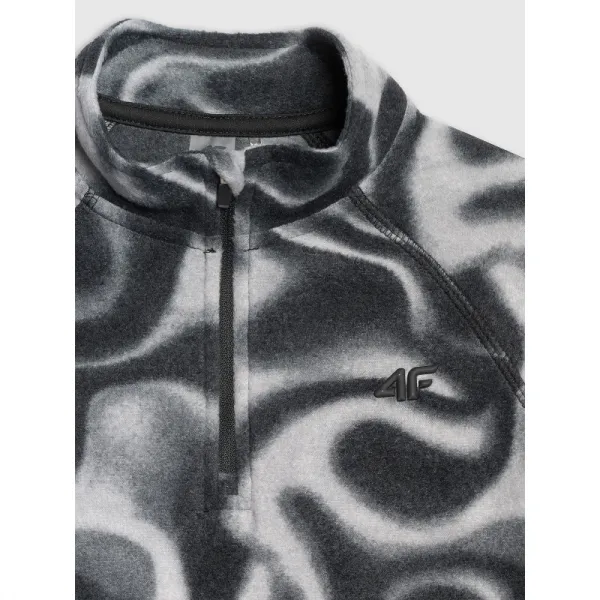 Dievčenská lyžiarska flisová mikina 4F JUNIOR FLEECE UNDERWEAR F061-4FJWAW25UFLEF061-93A-MULTICOLOUR 3 ALLOVER