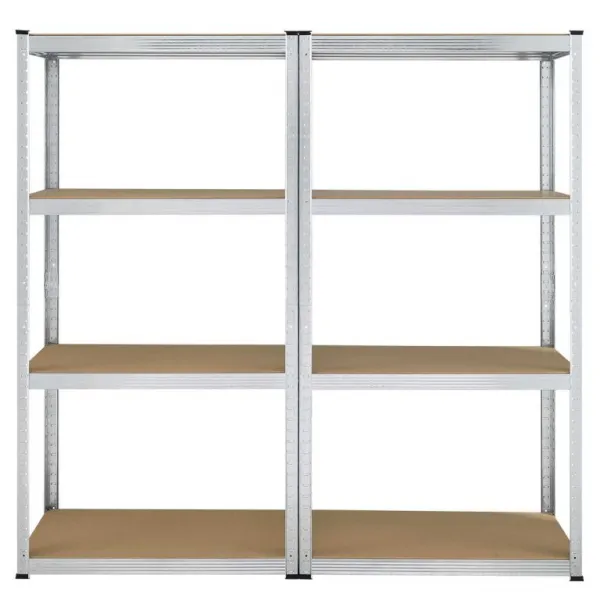 Kovový regál Easy 2 ks 160x80x40 cm, 4 police, nosnosť 640kg