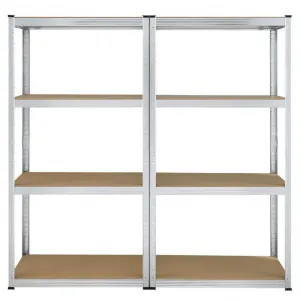 Kovový regál Easy 2 ks 160x80x40 cm, 4 police, nosnosť 640kg