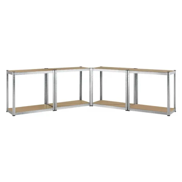 Kovový regál Easy 2 ks 160x80x40 cm, 4 police, nosnosť 640kg