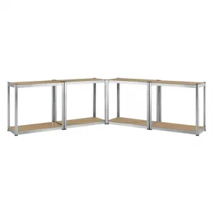Kovový regál Easy 2 ks 160x80x40 cm, 4 police, nosnosť 640kg