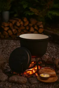 Smaltovanýkotlíksliatinovýmpovrchomapokrievkou15l