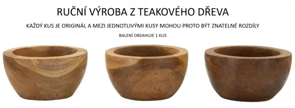 Mauro Ferretti Dekoratívna odkladacia miska Erusi Simple z masívu
