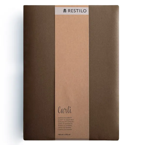 3kraft Záves Carli s priechodkami hnedý, veľkosť 200x270
