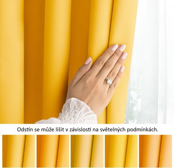 3kraft Záves Carli s priechodkami horčicový, veľkosť 200x270