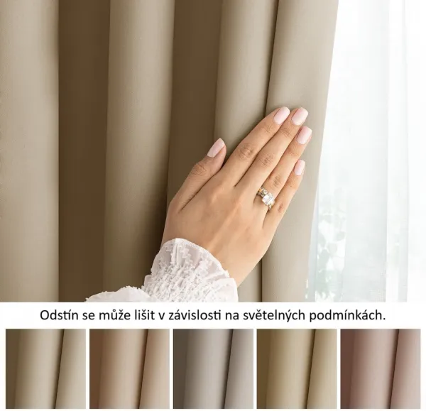 3kraft Záves Carli s priechodkami béžový, veľkosť 200x270