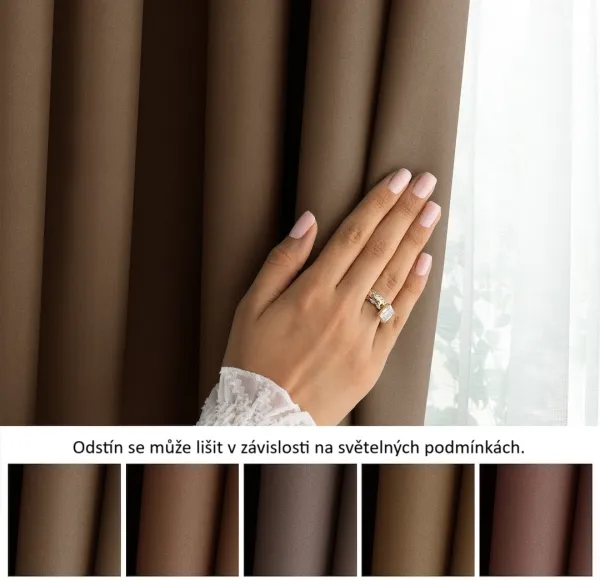 3kraft Záves Carli s priechodkami hnedý, veľkosť 200x270