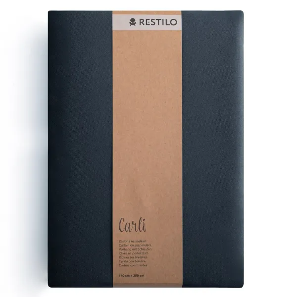 3kraft Záves Carli s priechodkami indigo, veľkosť 200x270