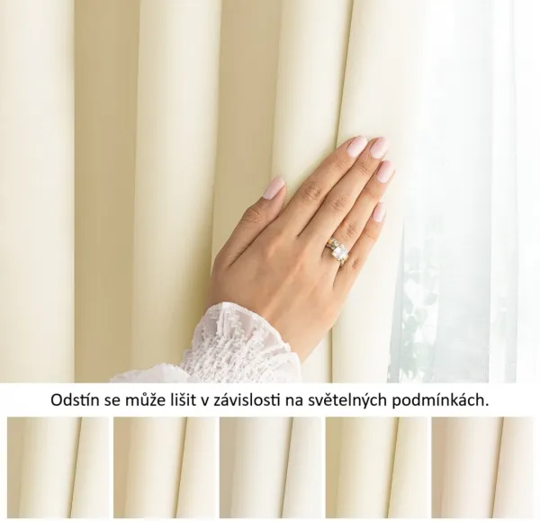 3kraft Záves Carli s priechodkami krémový, veľkosť 200x270