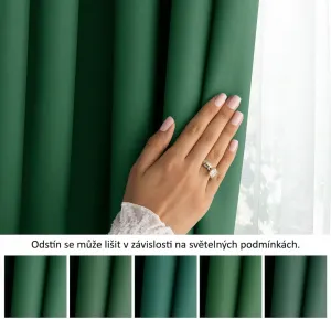 3kraft Záves Carli s priechodkami fľaškovozelený, veľkosť 200x270