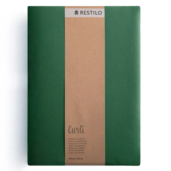 3kraft Záves Carli s priechodkami fľaškovozelený, veľkosť 200x270